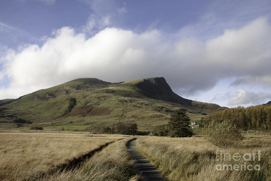 Y Garn The Nantlle Ridge From The Path To Beddgelert At Rhyd-ddu Snowdonia Gwynedd North Wales Photograph