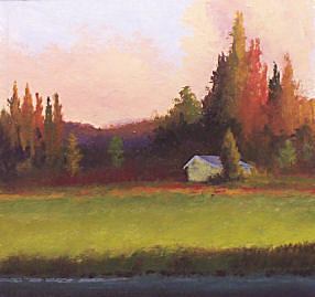 Landscape Painting - Yaak Cabin - 0ne by Dalas  Klein