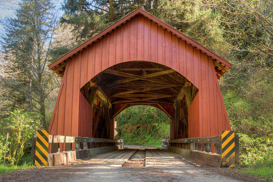 Yachats River Covered Bridge Photograph by Kristina Rinell