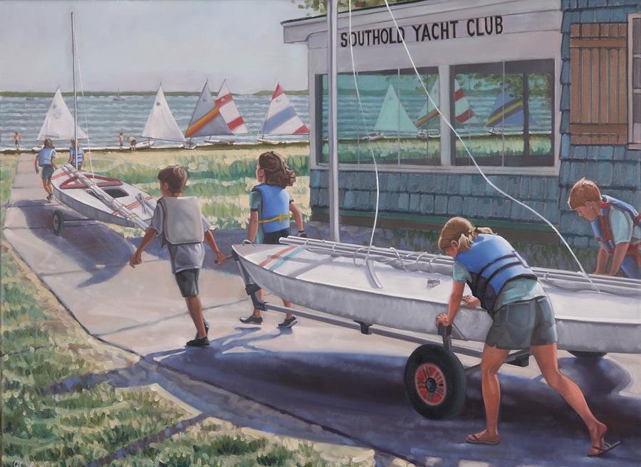 Yacht Club  Painting by Gary M Long