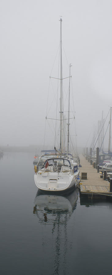 Yacht doesnt go in the fog Photograph by Elena Perelman