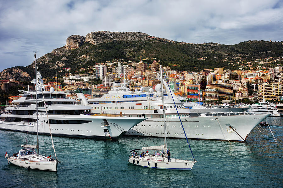 Yachts and Sailboats in Port of Monaco Photograph by Artur Bogacki