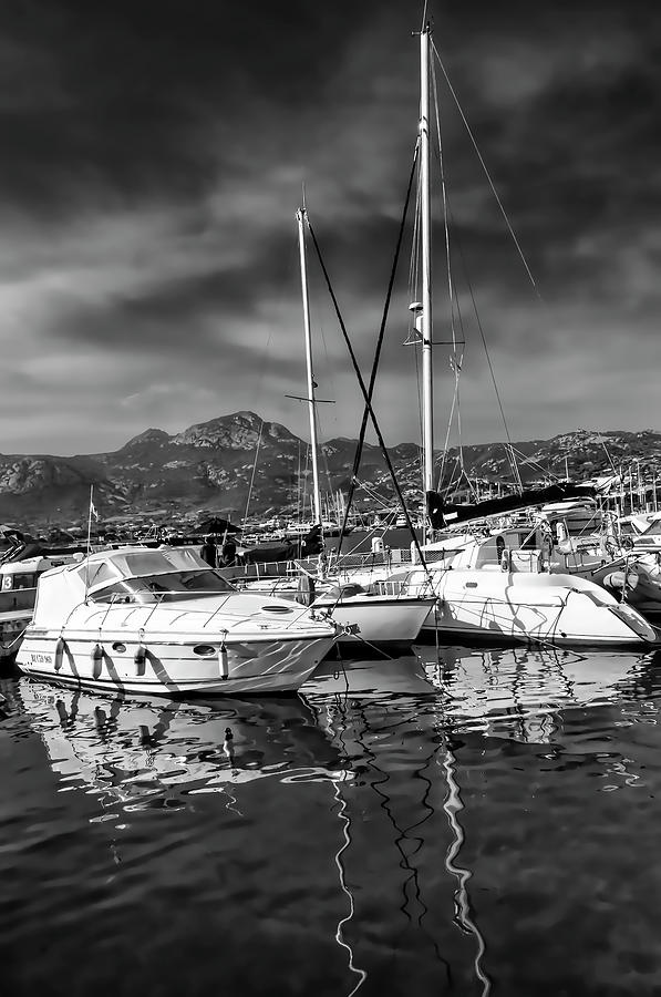 Yachts in Calvi Photograph by Maria Coulson