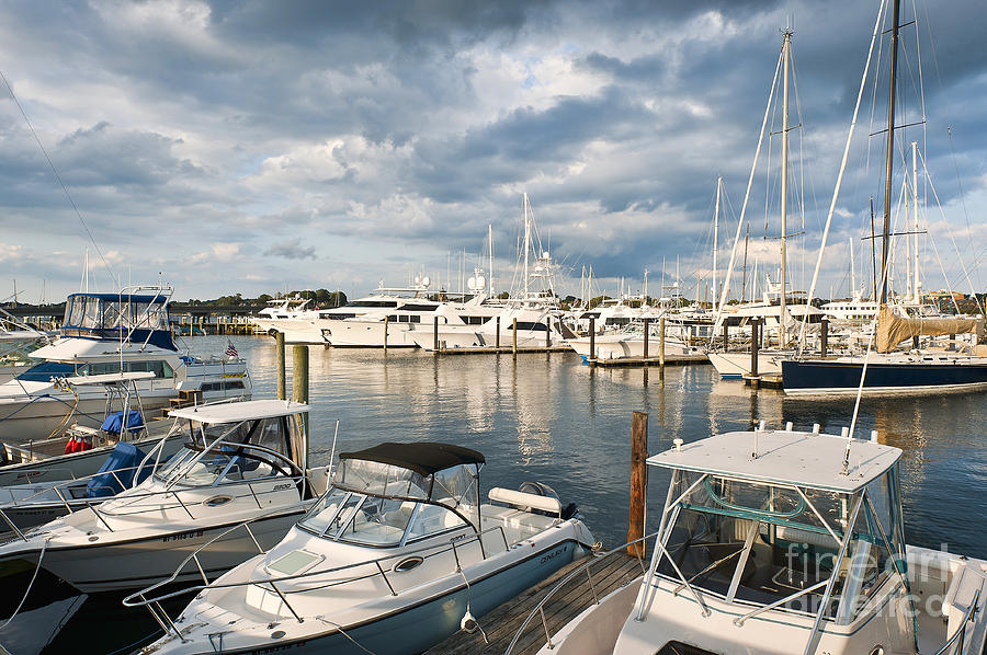 large yacht in newport harbor