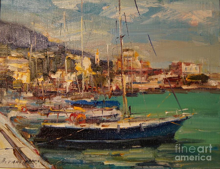 Yachts in Yalta Painting by Potapenko Alexey