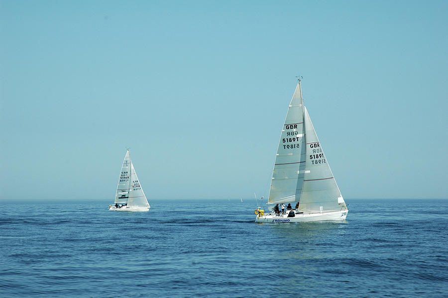 Yachts Photograph - Yachts by Nigel Chaloner Yachts Photograph - Yachts by Nigel Chaloner
