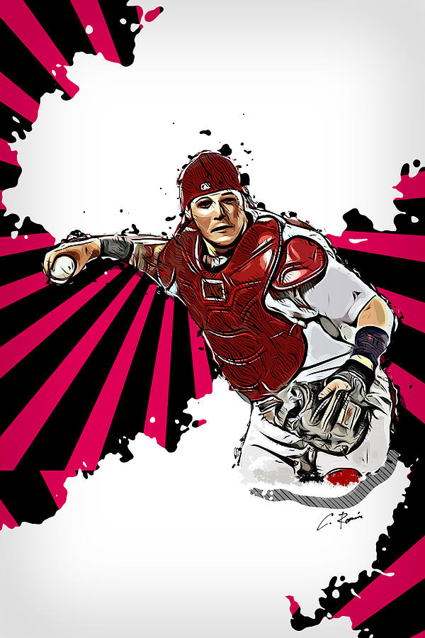  DIANSHANG Yadier Molina Poster Baseball Portrait Art