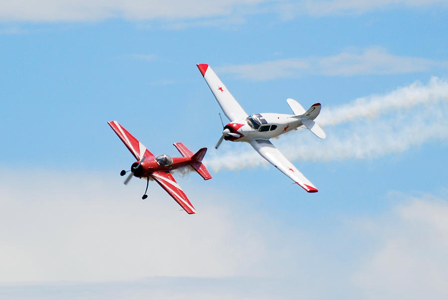 Yak 55 and Yak 18 Photograph by Larry Keahey