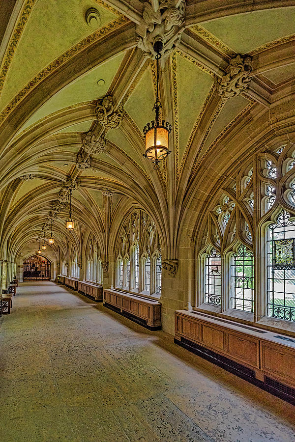 Yale University Cloister Hallway II  Photograph by Susan Candelario