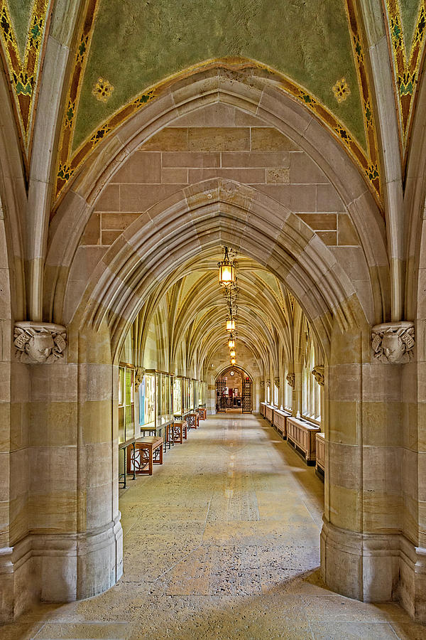 Yale University Cloister Hallway Photograph by Susan Candelario