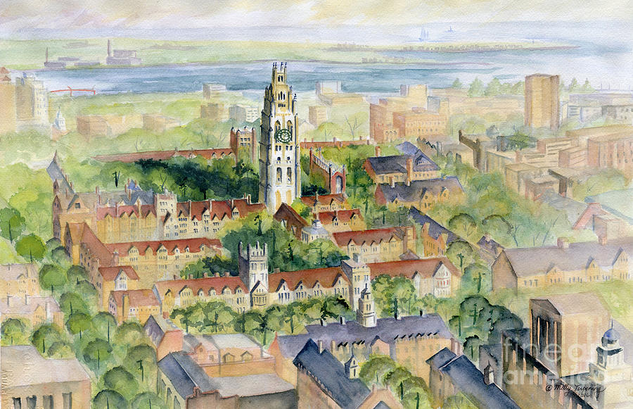 Yale University Painting by Melly Terpening