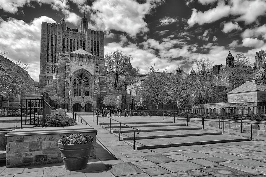 Yale University Sterling Library II BW Photograph by Susan Candelario