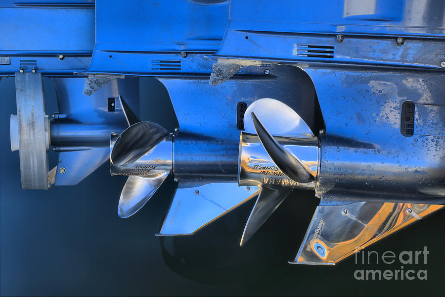 Yamaha Boat Propellers Photograph by Adam Jewell