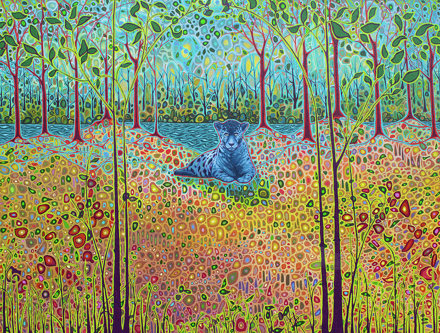 Jungle Painting - Yanapuma by Karen Williams-Brusubardis