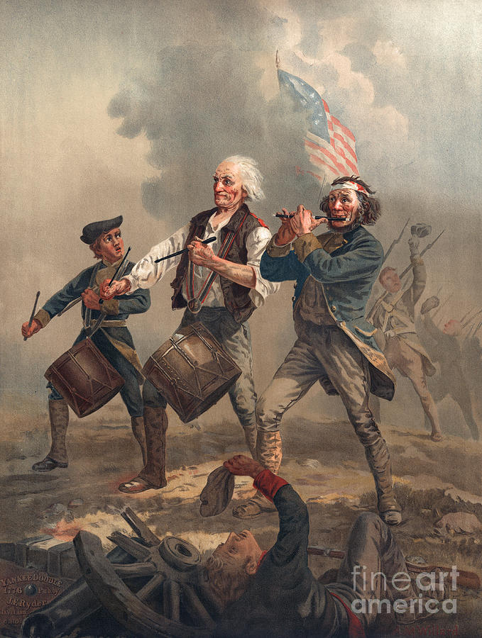 Drum Painting - Yankee Doodle or the Spirit of 76 by Archibald Willard