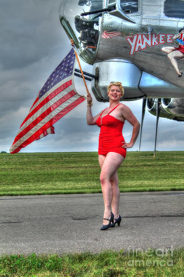 Pin Up Photograph - Yankee Girl by Jimmy Ostgard