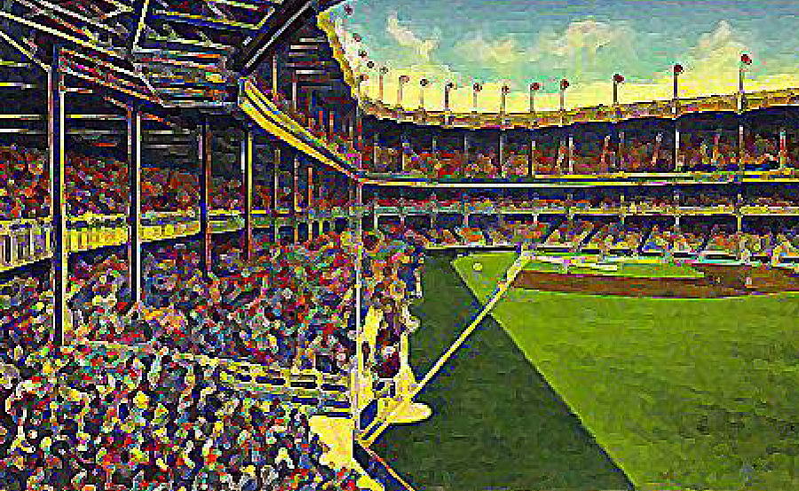 Yankee Stadium Painting - Yankee Stadium From Right Field 1937 by Dwight Goss