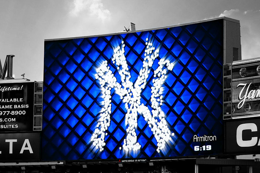 Yankee Stadium Jumbotron II Selective Color Photograph by Aurelio Zucco
