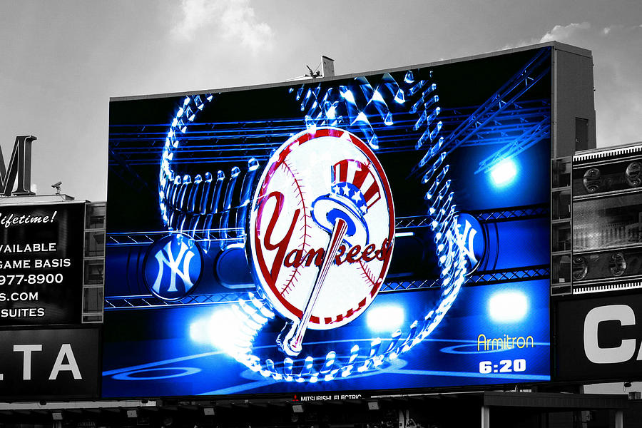 Yankee Stadium Jumbotron Selective Color Photograph by Aurelio Zucco