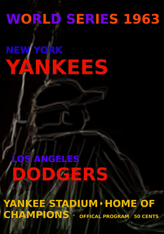 Babe Ruth Painting - Yankees Dodgers World Series Poster by Paul Sutcliffe