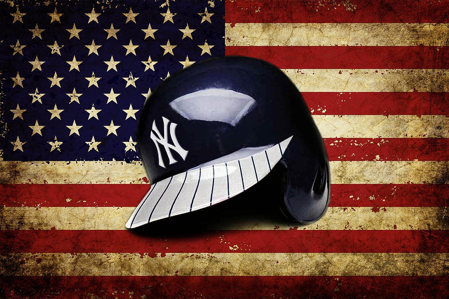 Yanks Batting Helmet by Dan Haraga Yanks Batting Helmet by Dan Haraga