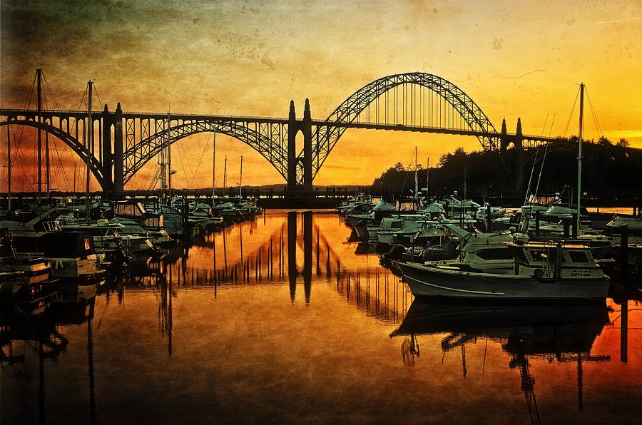 Yaquina Bay Reflections  Photograph by Thom Zehrfeld