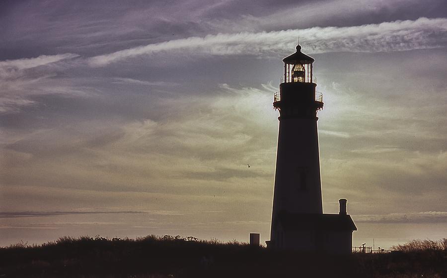 Yaquina head in Silouette Photograph by HW Kateley