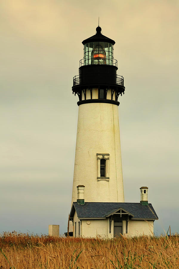 Lighthouse Photograph - Yaquina Head Lighthouse - Newport OR by Alexandra Till