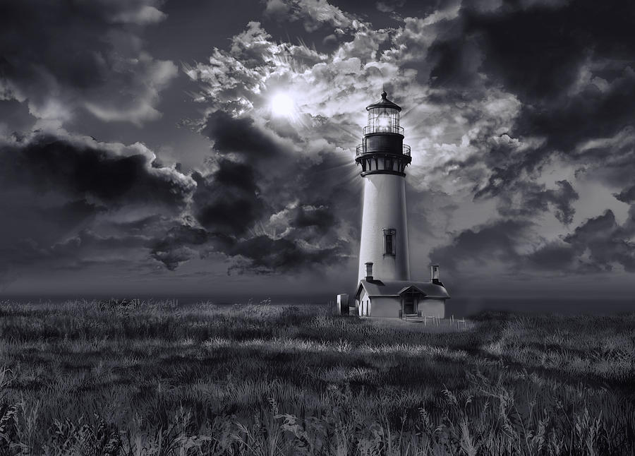 Yaquina Head Lighthouse 3 Painting by Bekim M