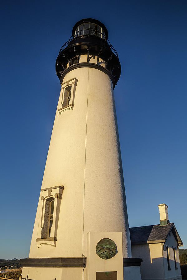 Lighthouse Photograph - Yaquina Head Lighthouse Building by Garry Gay
