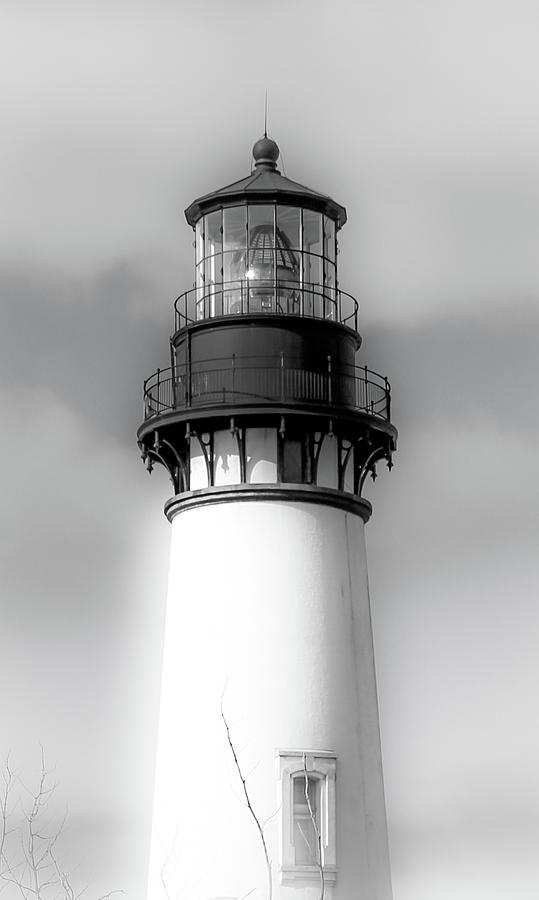 Yaquina Head Lighthouse BW II Photograph by Athena Mckinzie