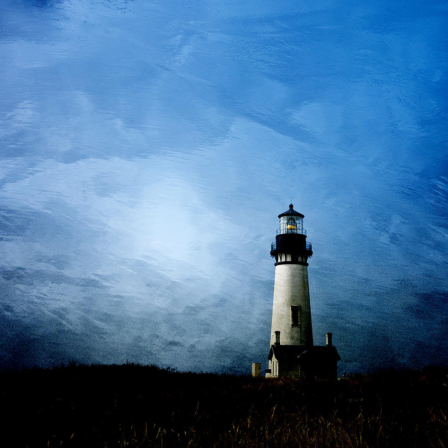 Lighthouse Photograph - Yaquina Head Lighthouse by Carol Leigh