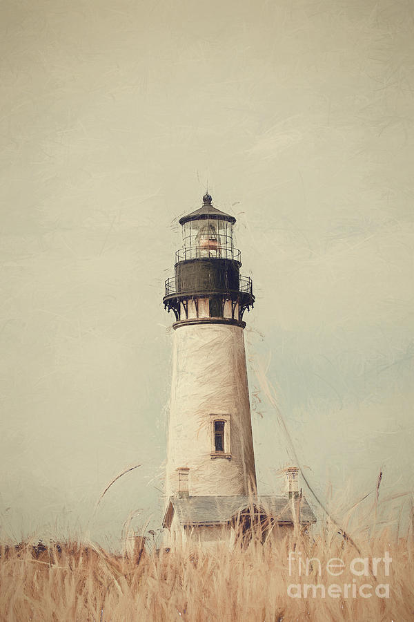 Yaquina Head Lighthouse - soft pastel Photograph by Scott Pellegrin