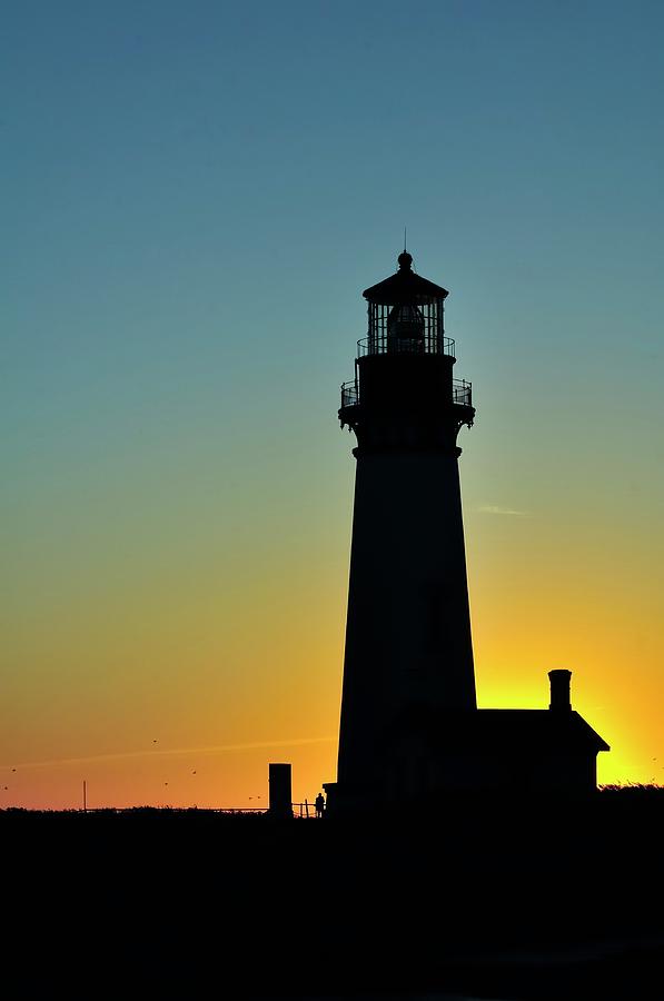Yaquina Head Lighthouse Sunset Photograph by Jerry Sodorff