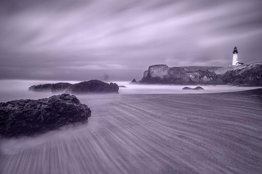 Yaquina Lighthouse Infrared Photograph by William Lee