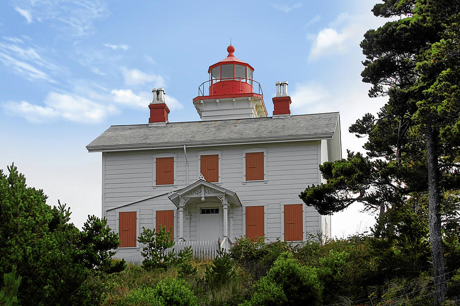Yaquina Lighthouses - Yaquina Bay Lighthouse Oregon Photograph by Alexandra Till