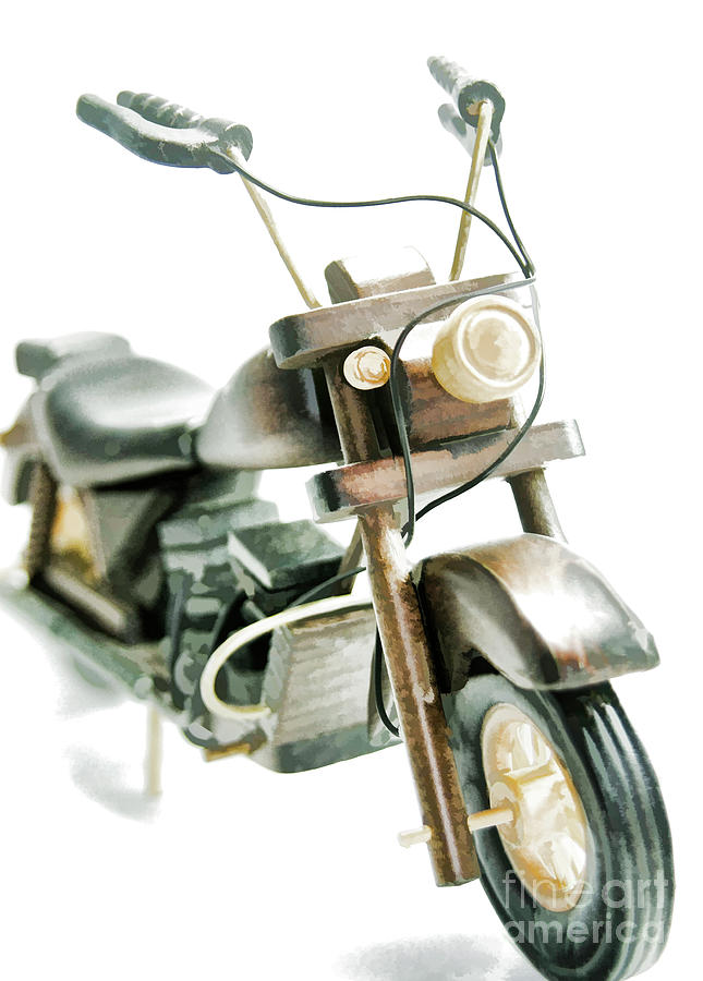 Yard Sale Wooden Toy Motorcycle Photograph by Wilma Birdwell
