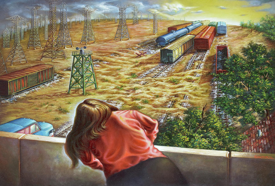 Train Painting - Yardwatcher by Todd Snyder