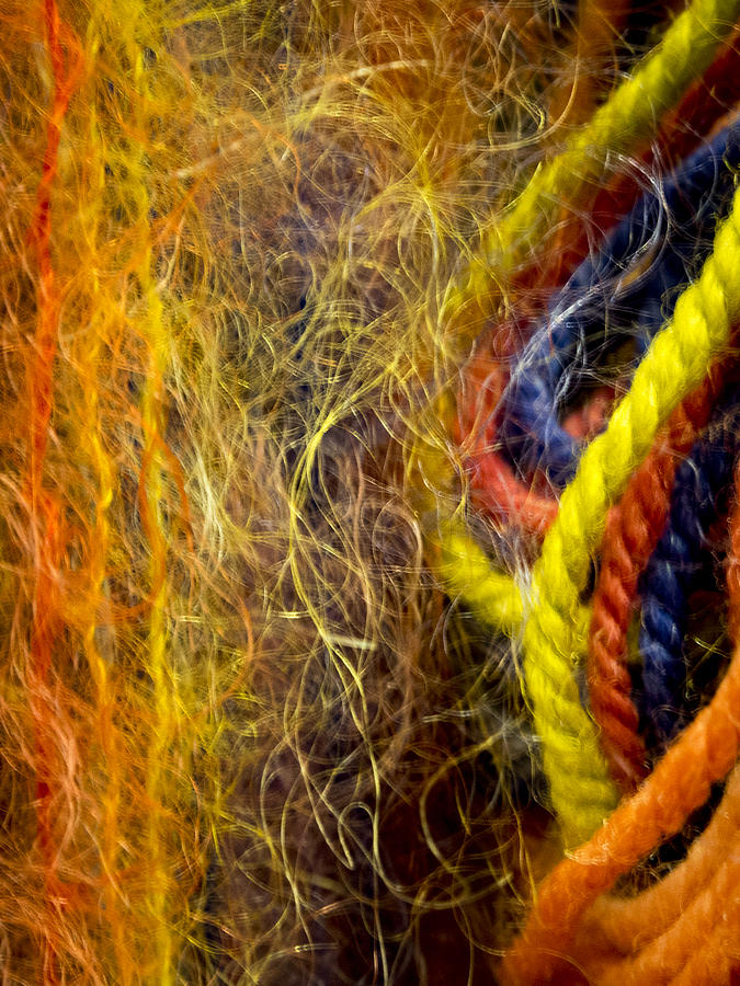 Yarn and Fiber Abstract Photograph by Jean Noren