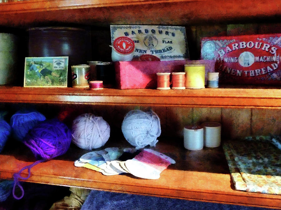 Yarn and Thread in General Store Photograph by Susan Savad