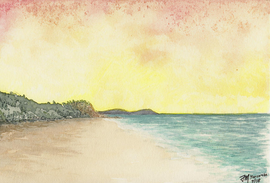 Yaroomba Beach 001 Painting by Joe Michelli