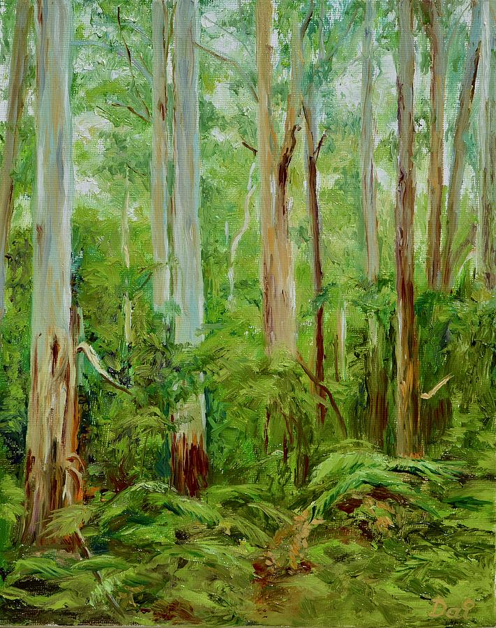 Yarra Ranges Mountain Ash Forest Painting by Dai Wynn