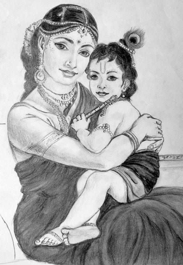 Krishna Pencil Art