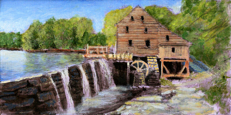 Yates Mill Painting by David Zimmerman