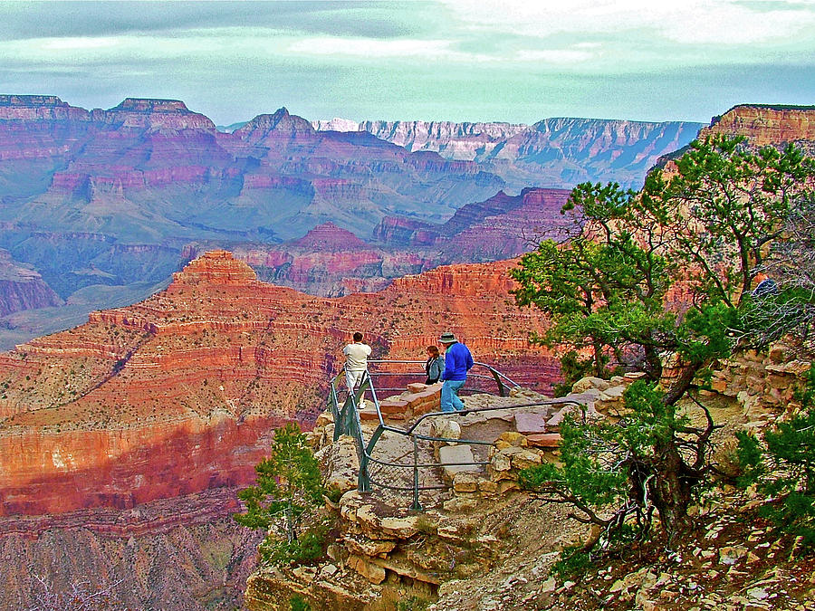Yavapai Point Overlook on South Rim of Grand Canyon National Park-Arizona   Photograph by Ruth Hager