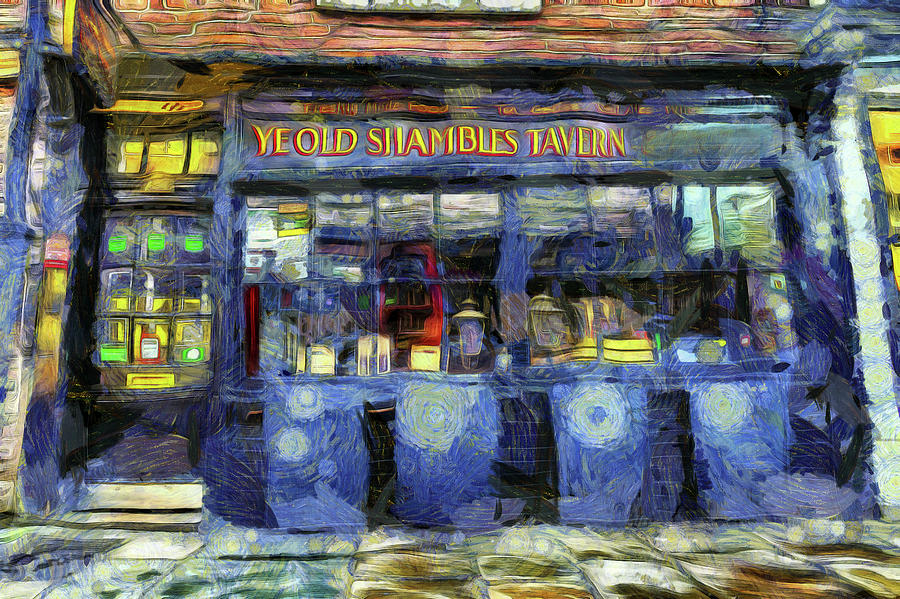 Ye Old Shambles Tavern York Art Mixed Media by David Pyatt