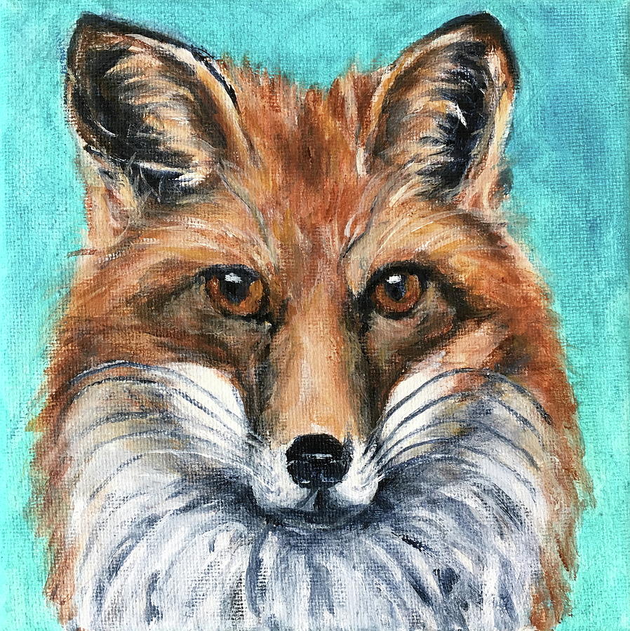 Yeah, Im foxy.... Painting by Bonnie Peacher