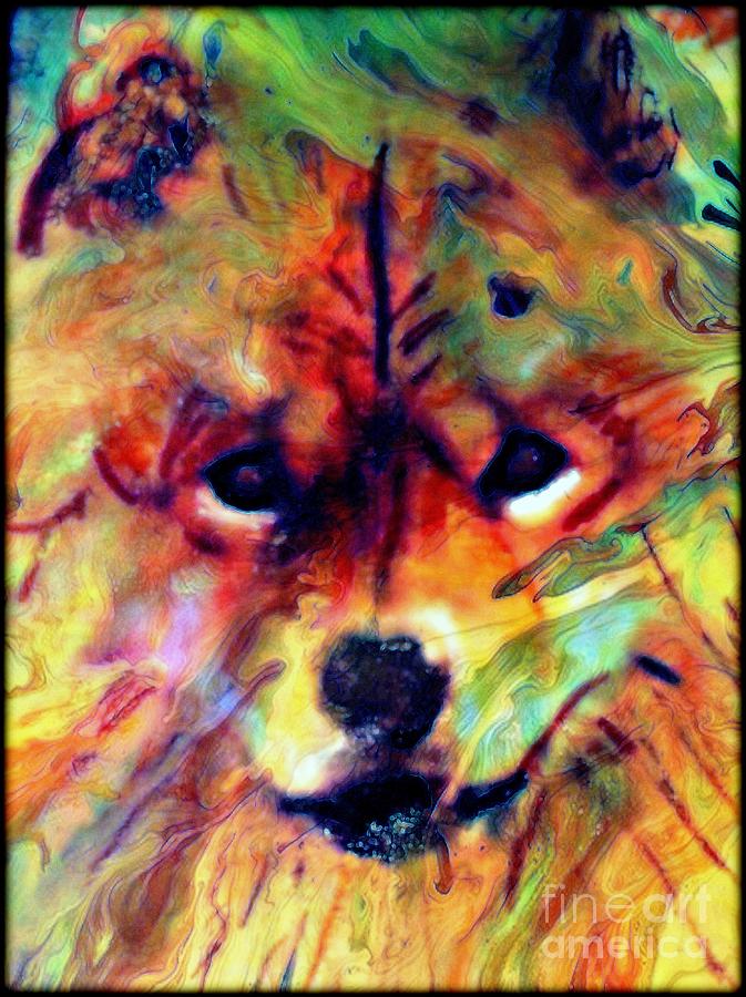 Dog Painting - Year Of The Dog by Wbk Dog Painting - Year Of The Dog by Wbk