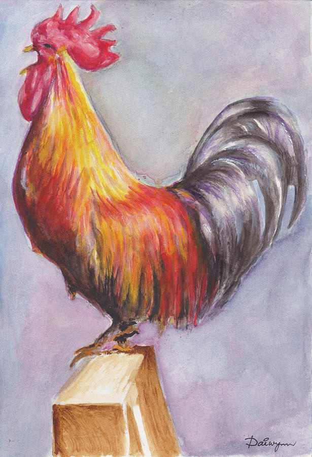 Year of the Rooster 2017 Painting by Dai Wynn