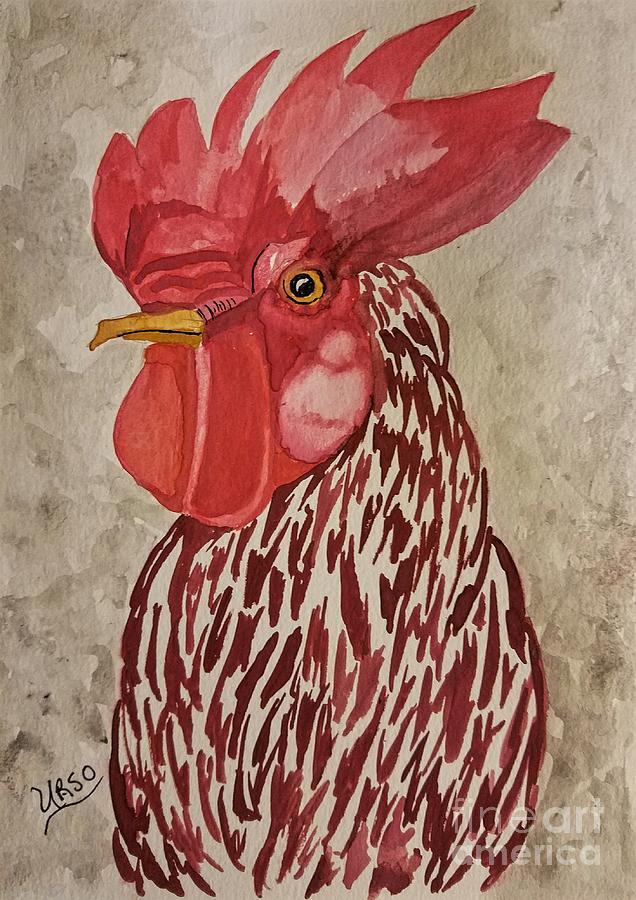 Year of the Rooster 2017 Painting by Maria Urso